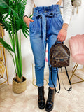 Jeans Boyfriend con fiocco - R.a. Boutique 