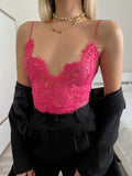Body in pizzo Fuxia - R.a. Boutique 