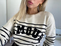 Maglione Amour bianco e nero - R.a. Boutique 