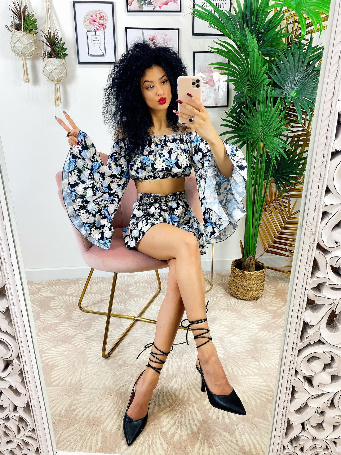 Completo floreale sfumature carta da Zucchero - R.a. Boutique 