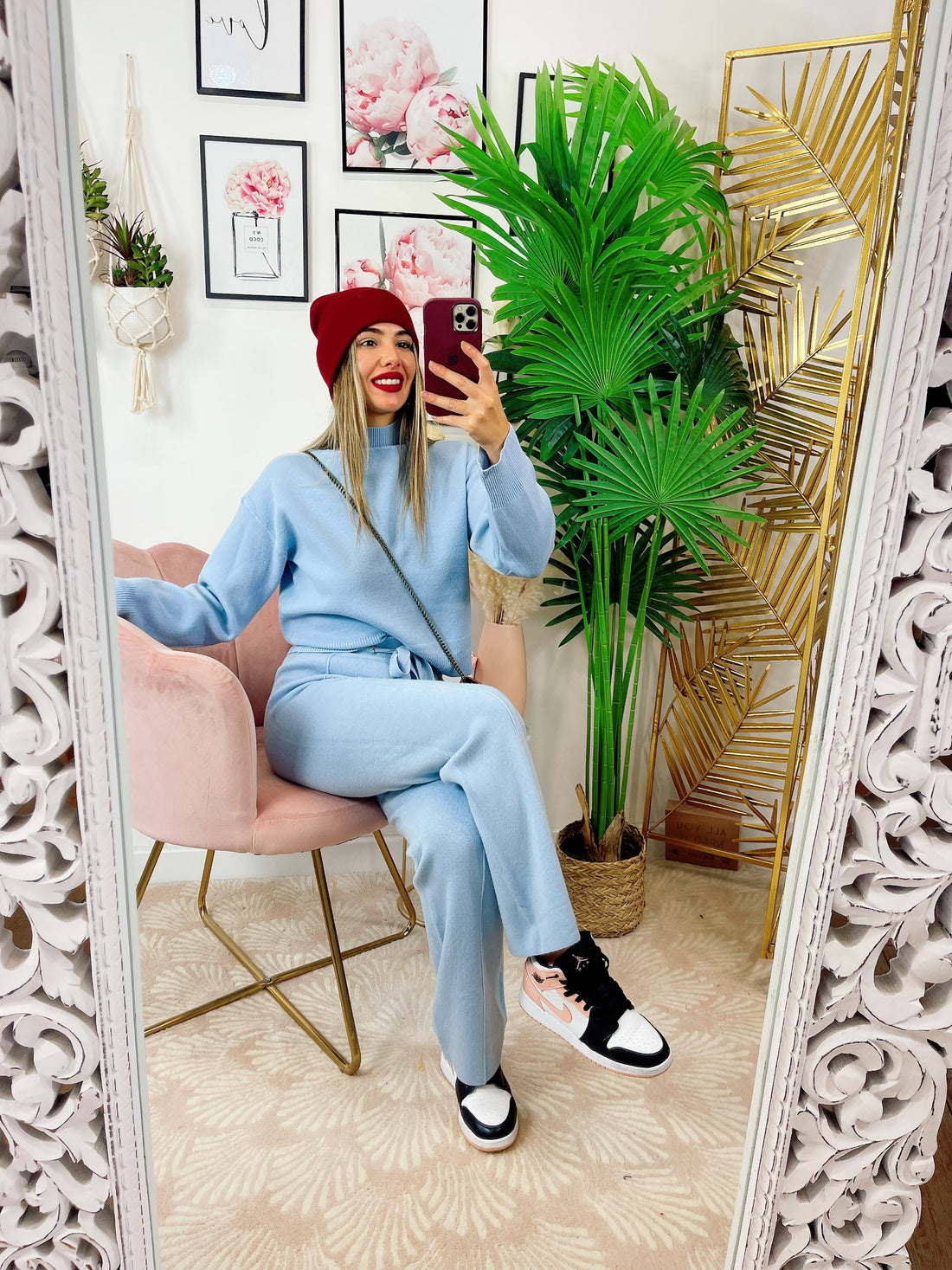 Completo maglia e pantalone largo carta da zucchero - R.a. Boutique 