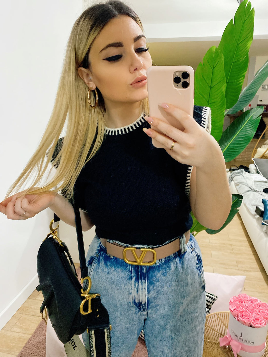 Maglioncino bicolore con rouge - R.a. Boutique 