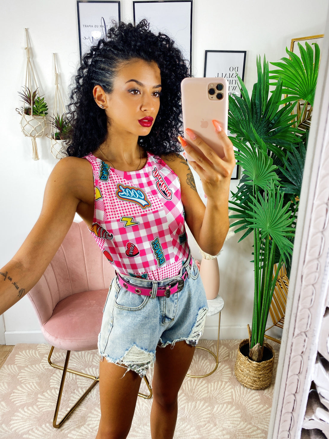 Body Cool sgambato con scritte - R.a. Boutique 