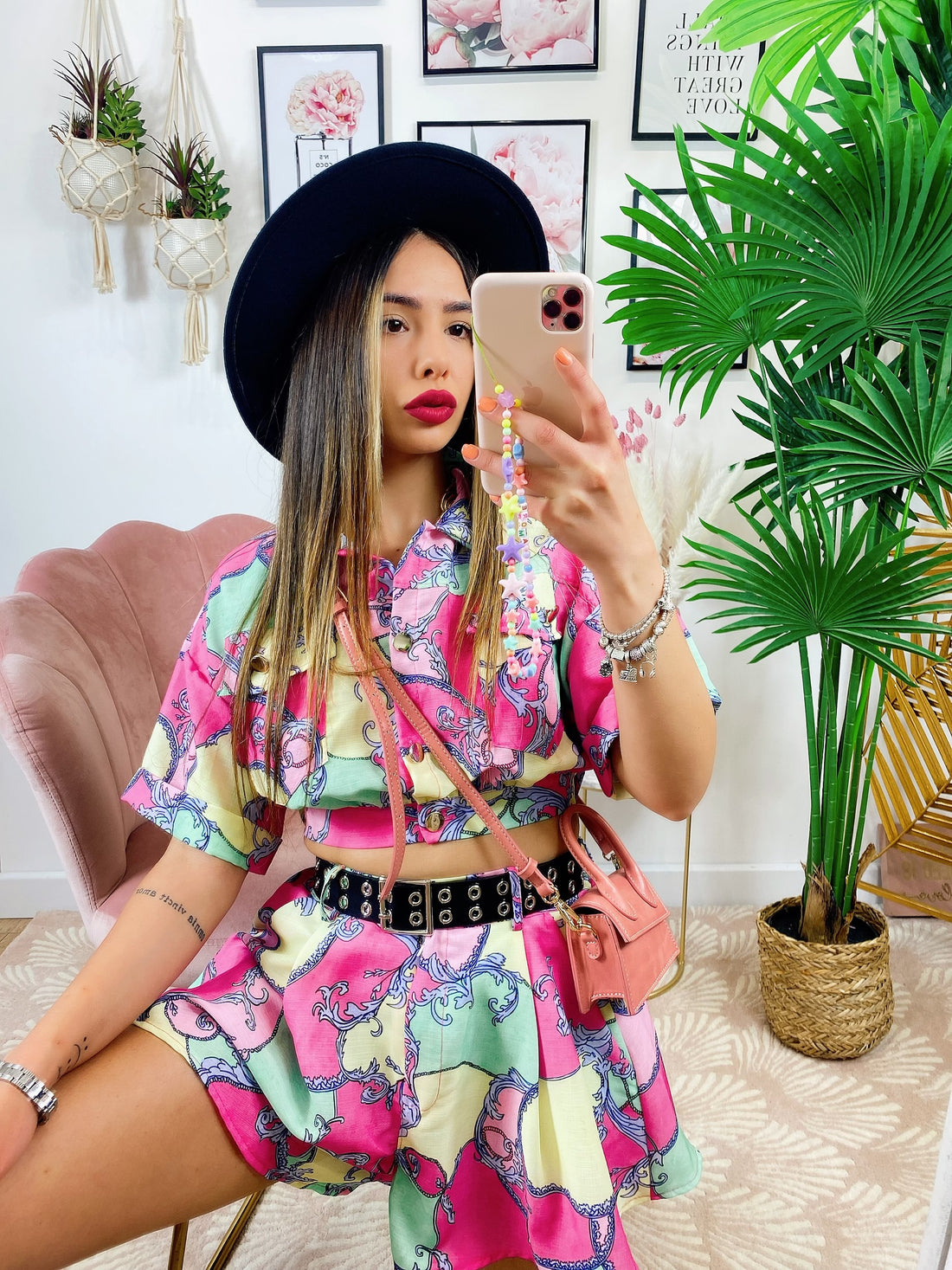 Completo etnico Short e Giacca base Fucsia - R.a. Boutique 