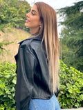 Giacca in eco pelle nera - R.a. Boutique 