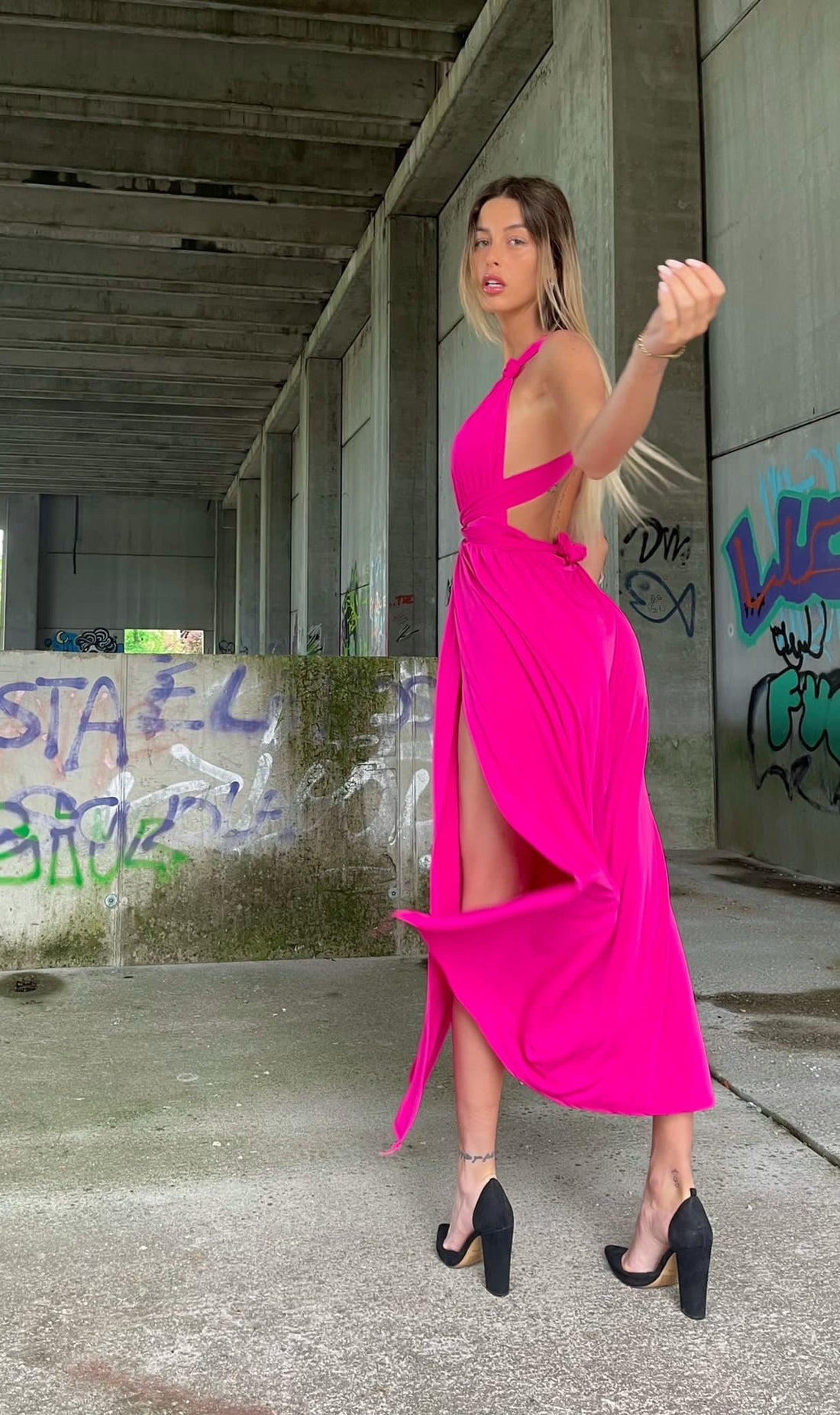 Dress Red Carpet con due spacchi - R.a. Boutique 