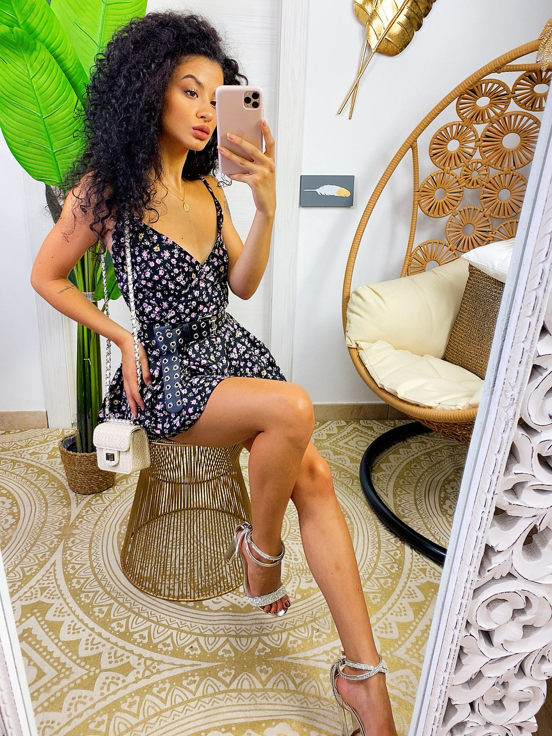 Tutina a fiori incrociata - R.a. Boutique 