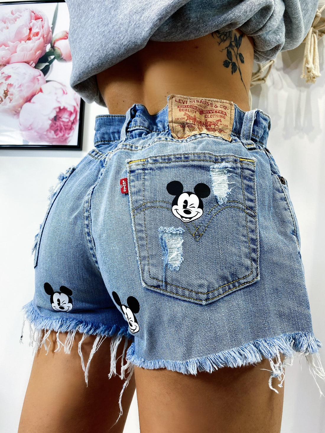 Short Levi’s Vintage con stampa topolino bagno medio - R.a. Boutique 