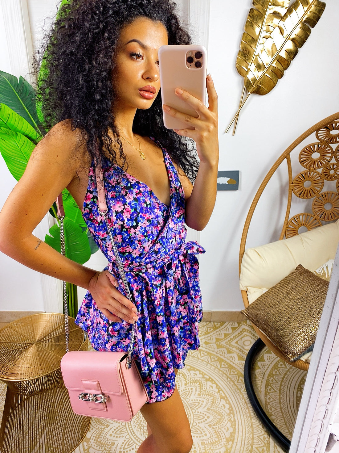 Tutina a fiori viola - R.a. Boutique 