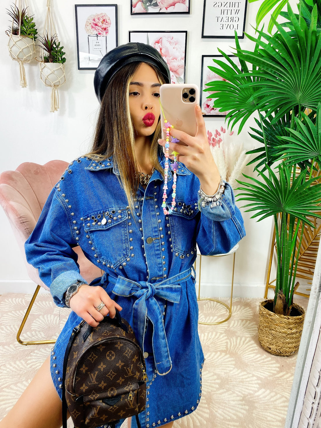 Abito Denim con borchie - R.a. Boutique 