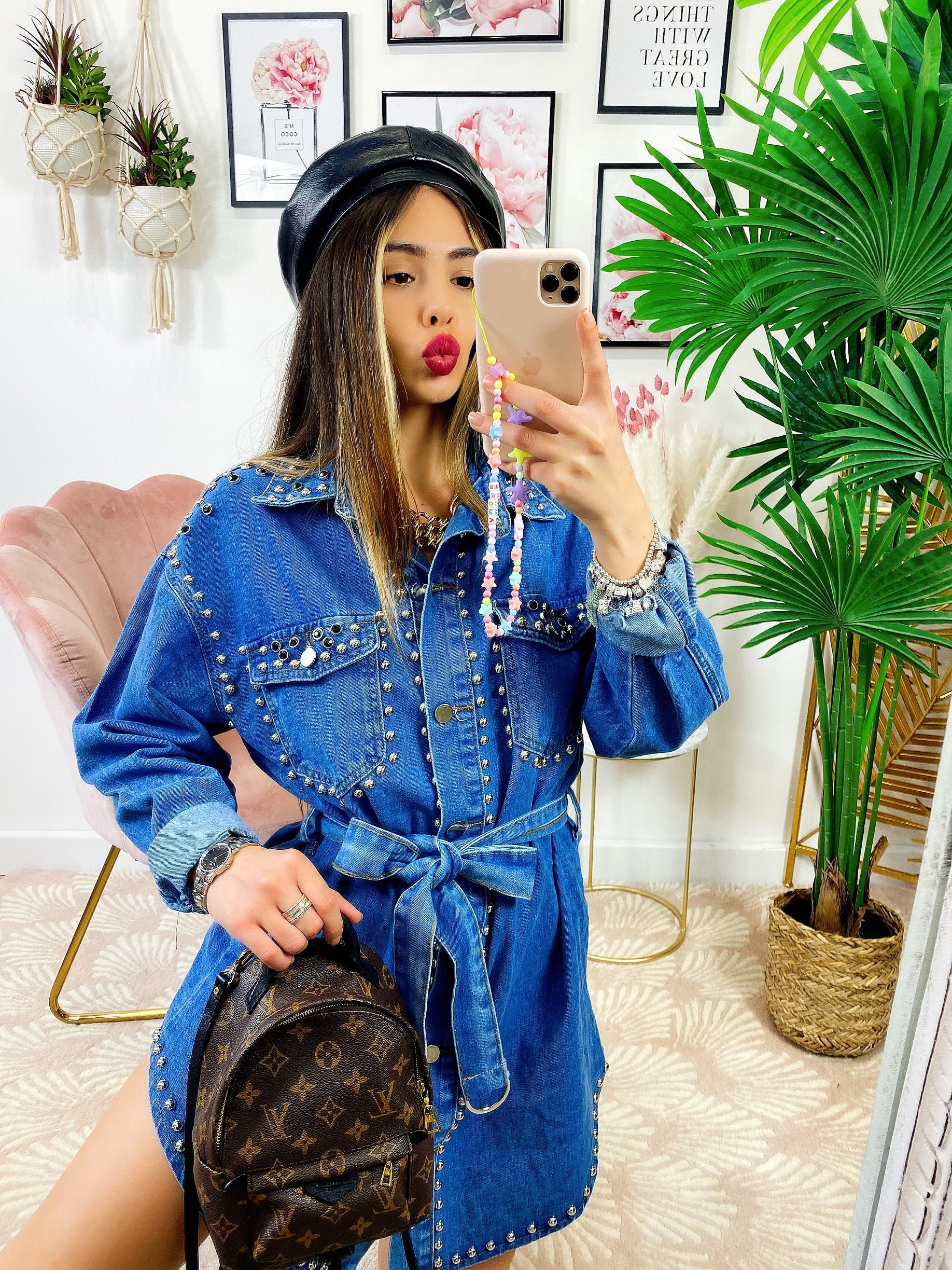 Abito Denim con borchie - R.a. Boutique 