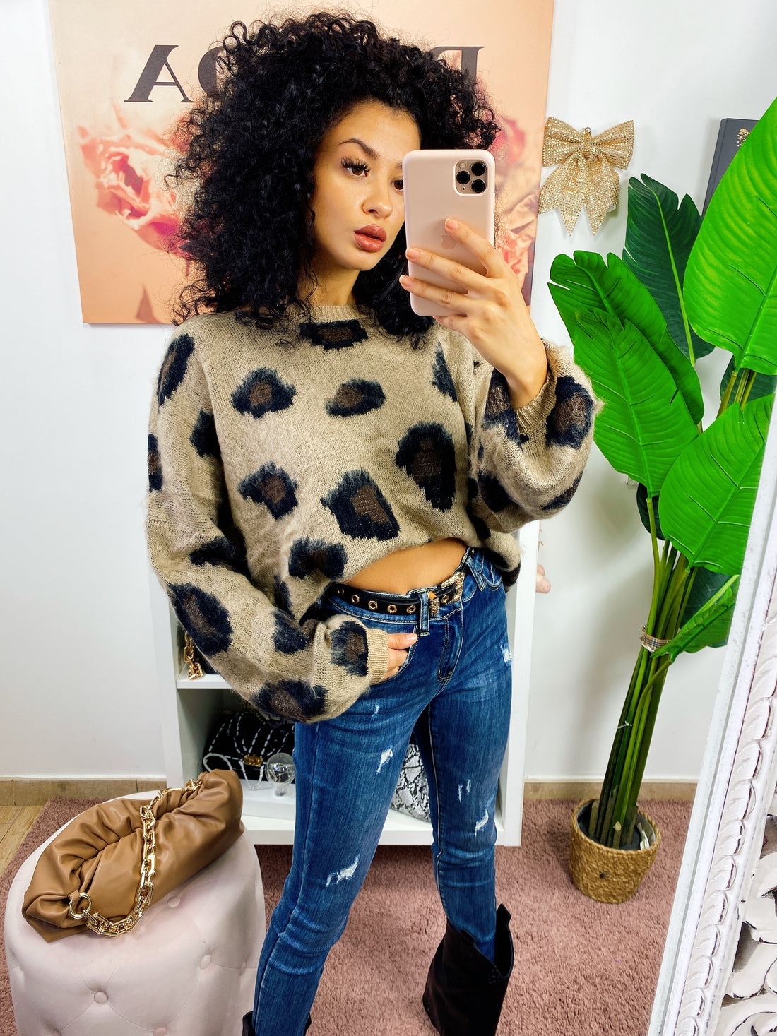 Maglione morbido maculato - R.a. Boutique 