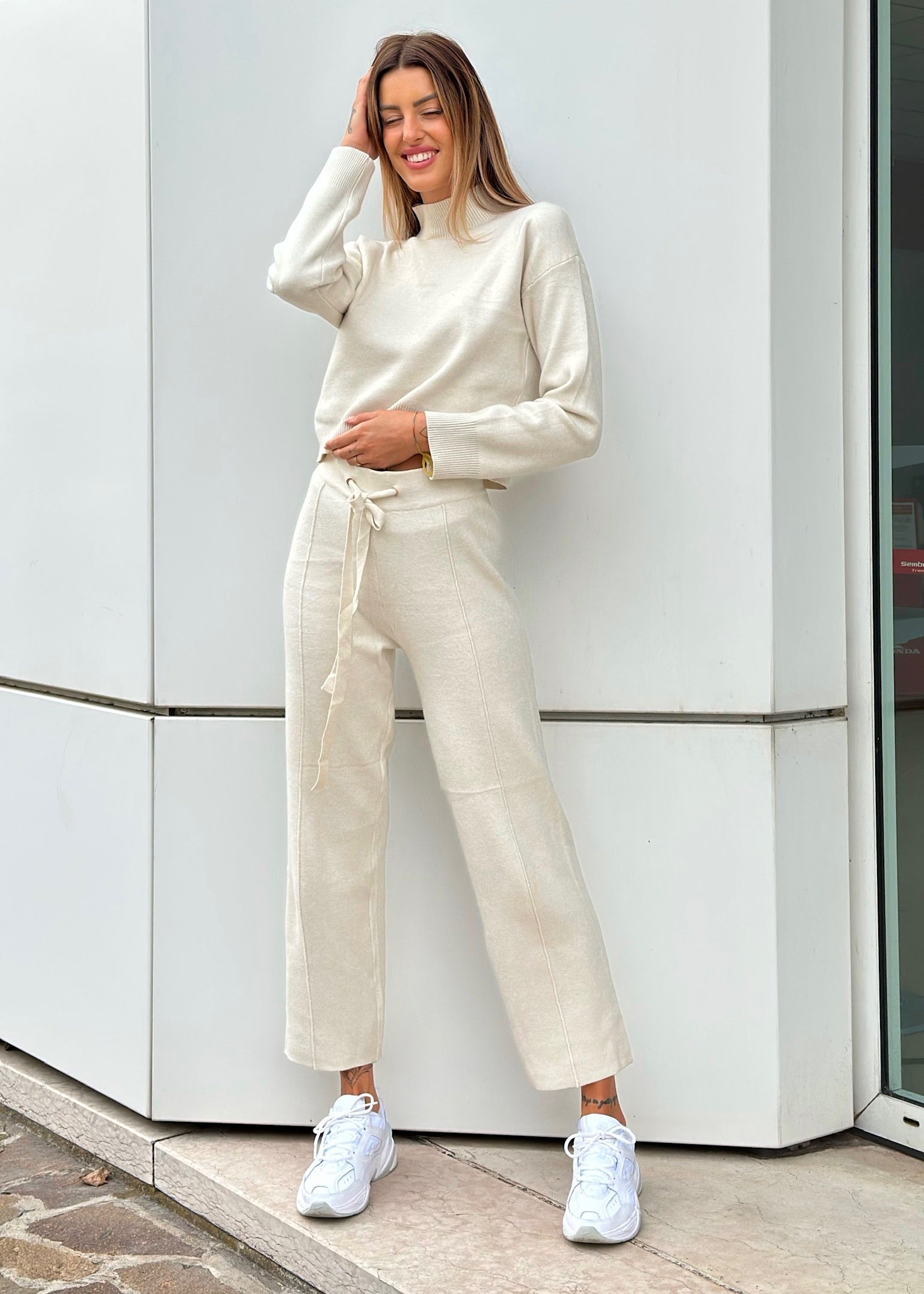 Completo Maglia e pantalone quality beige - R.a. Boutique 