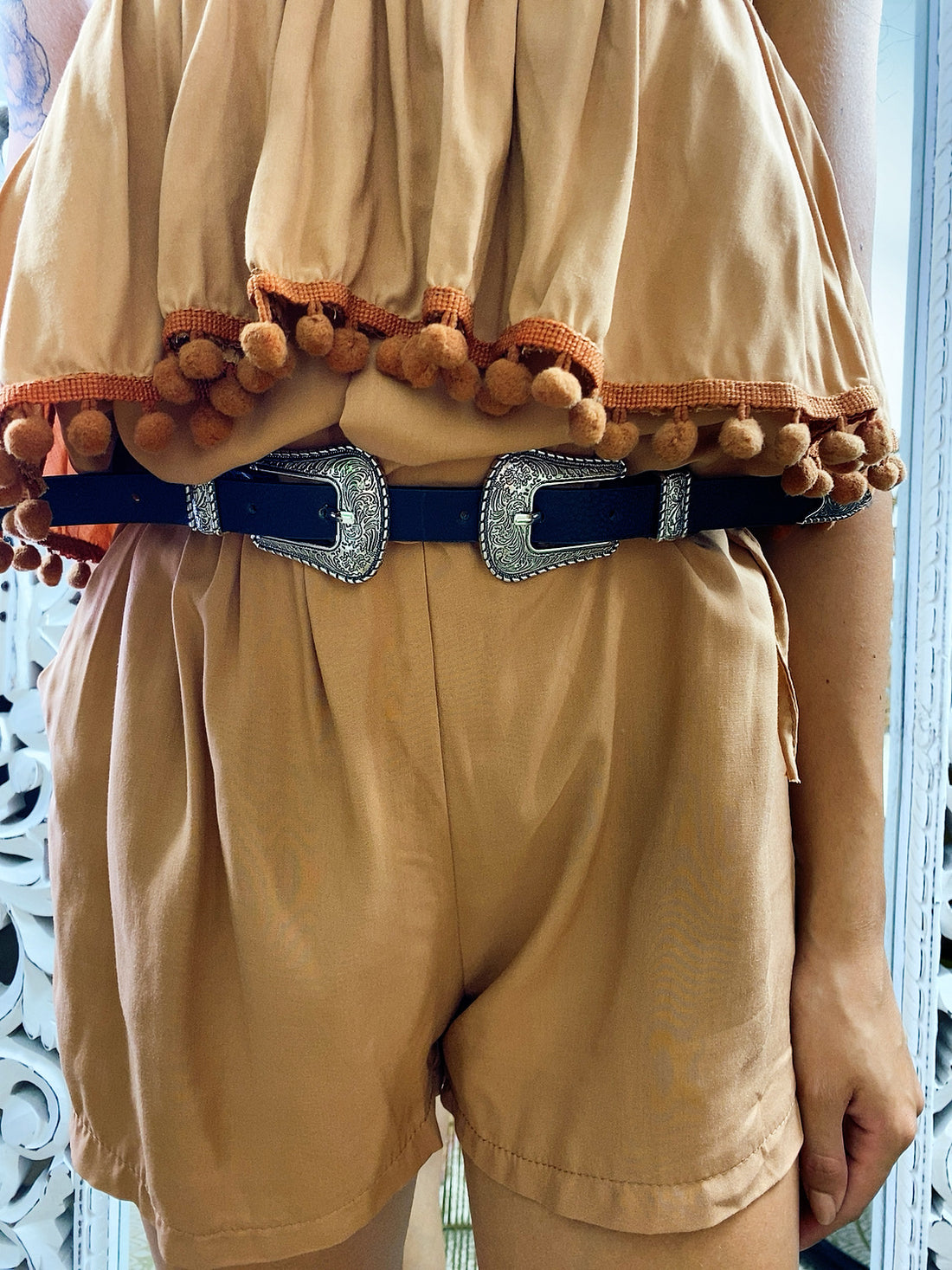 Cintura con doppia fibbia - R.a. Boutique 