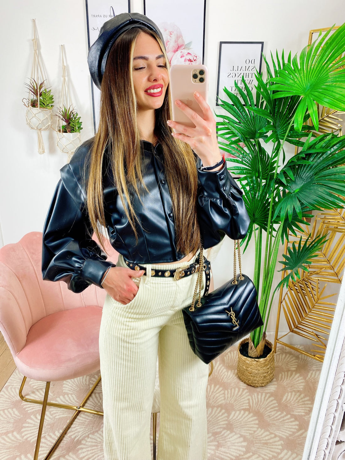 Pantalone a zampa larga a costine - R.a. Boutique 