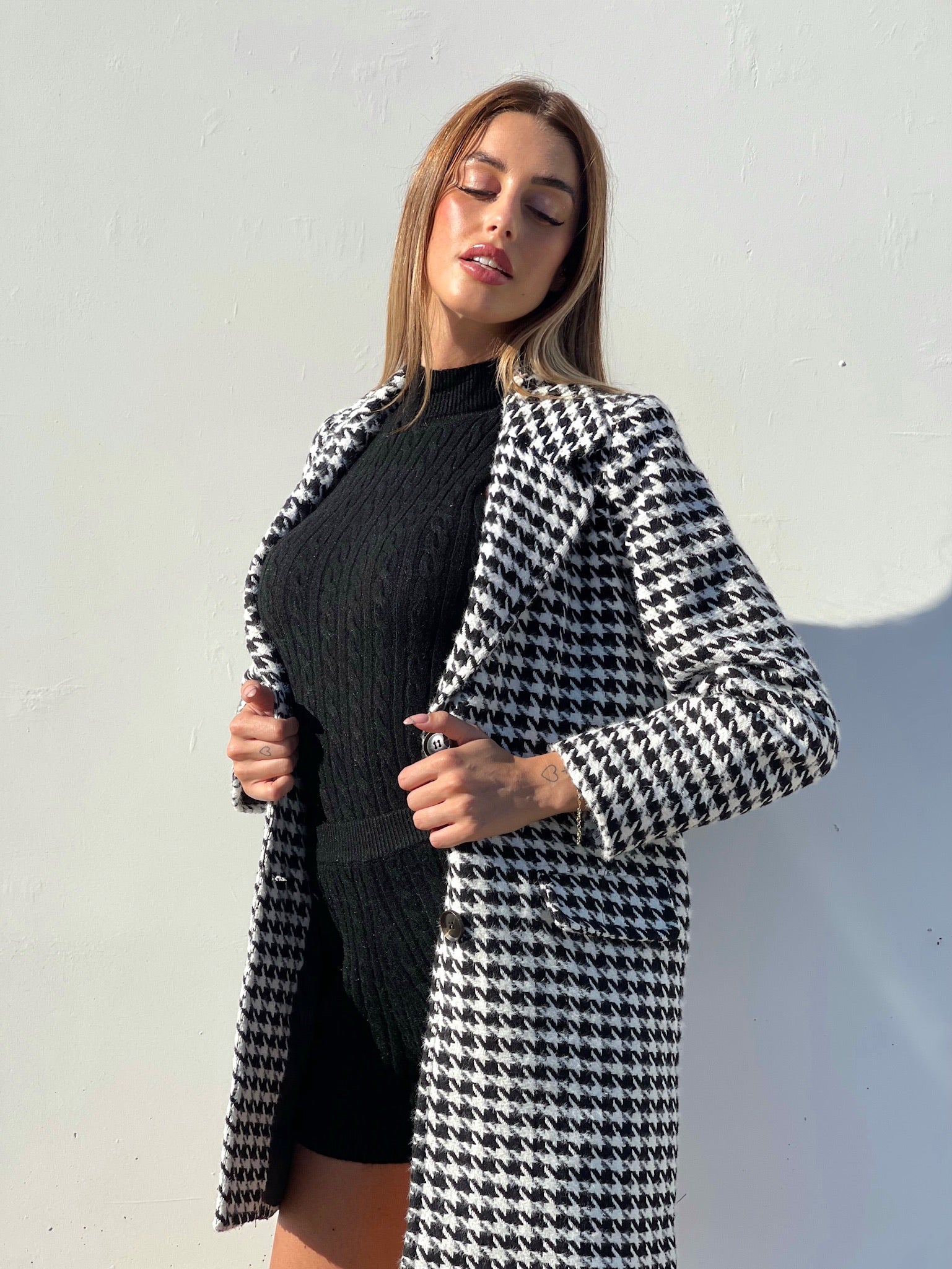 Cappotto pied de poule - R.a. Boutique 