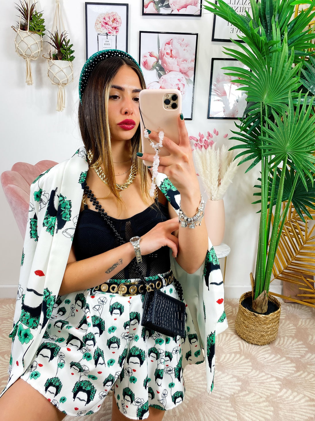 Completo giacca e pantalone dettaglio verde - R.a. Boutique 