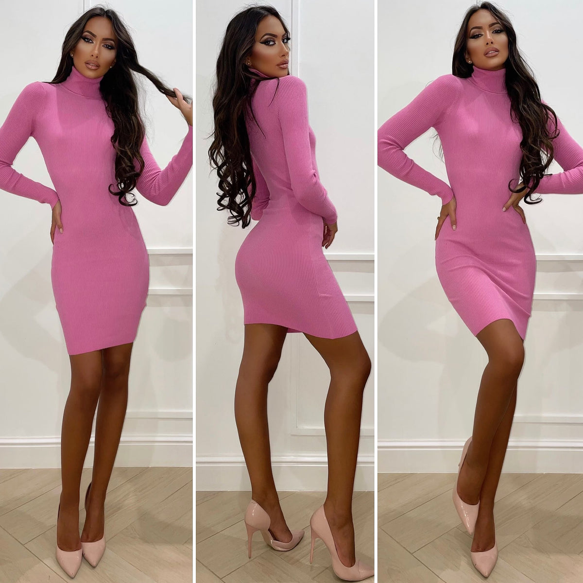 barbie pink bodycon dress