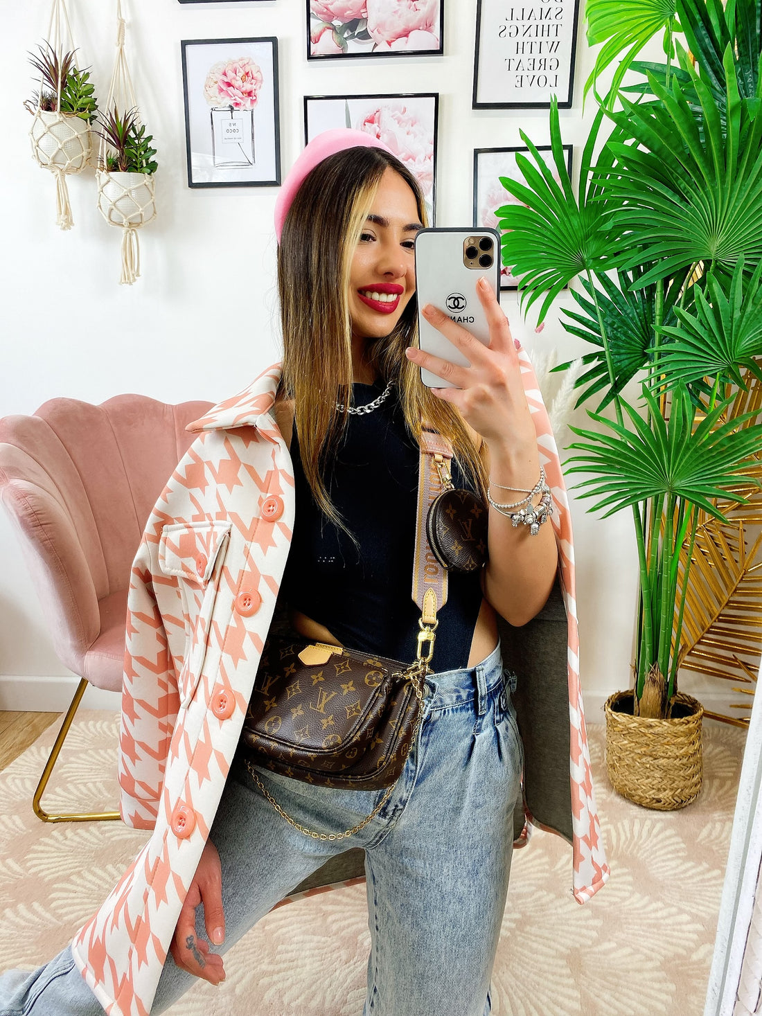 Giaccone pied de poule Rosa - R.a. Boutique 