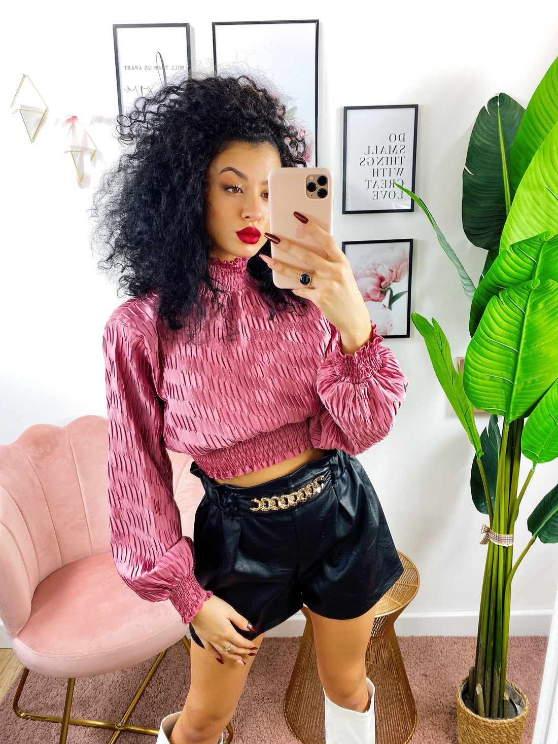 Blusa in raso effetto 3d - R.a. Boutique 