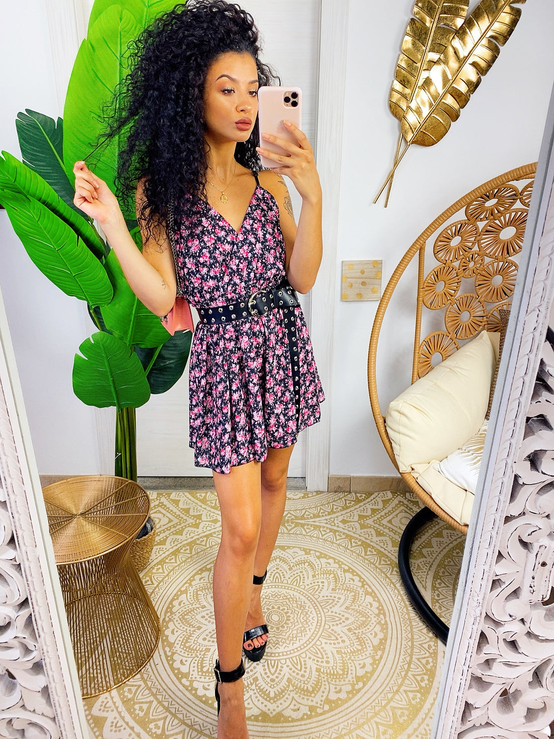 Tutina con fiori Fuxia leggera - R.a. Boutique 