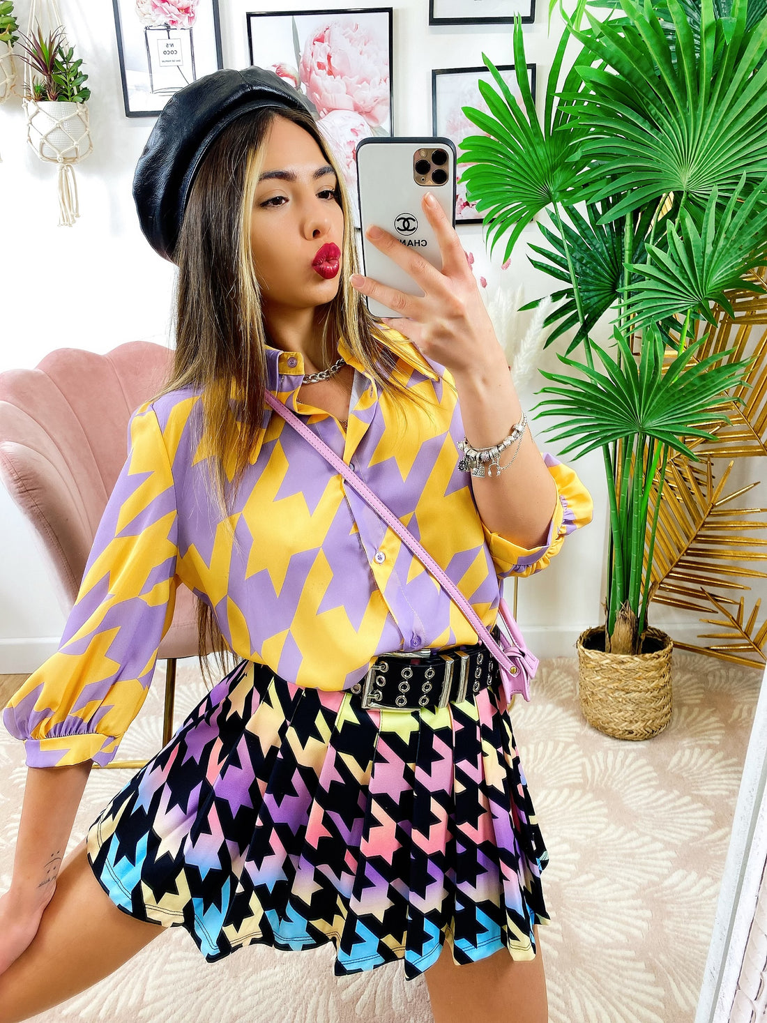 Camicetta lilla gialla - R.a. Boutique 