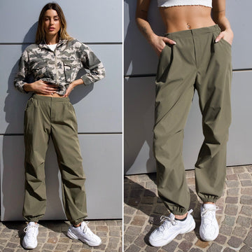 Pantalone cargo verde militare - R.a. Boutique 