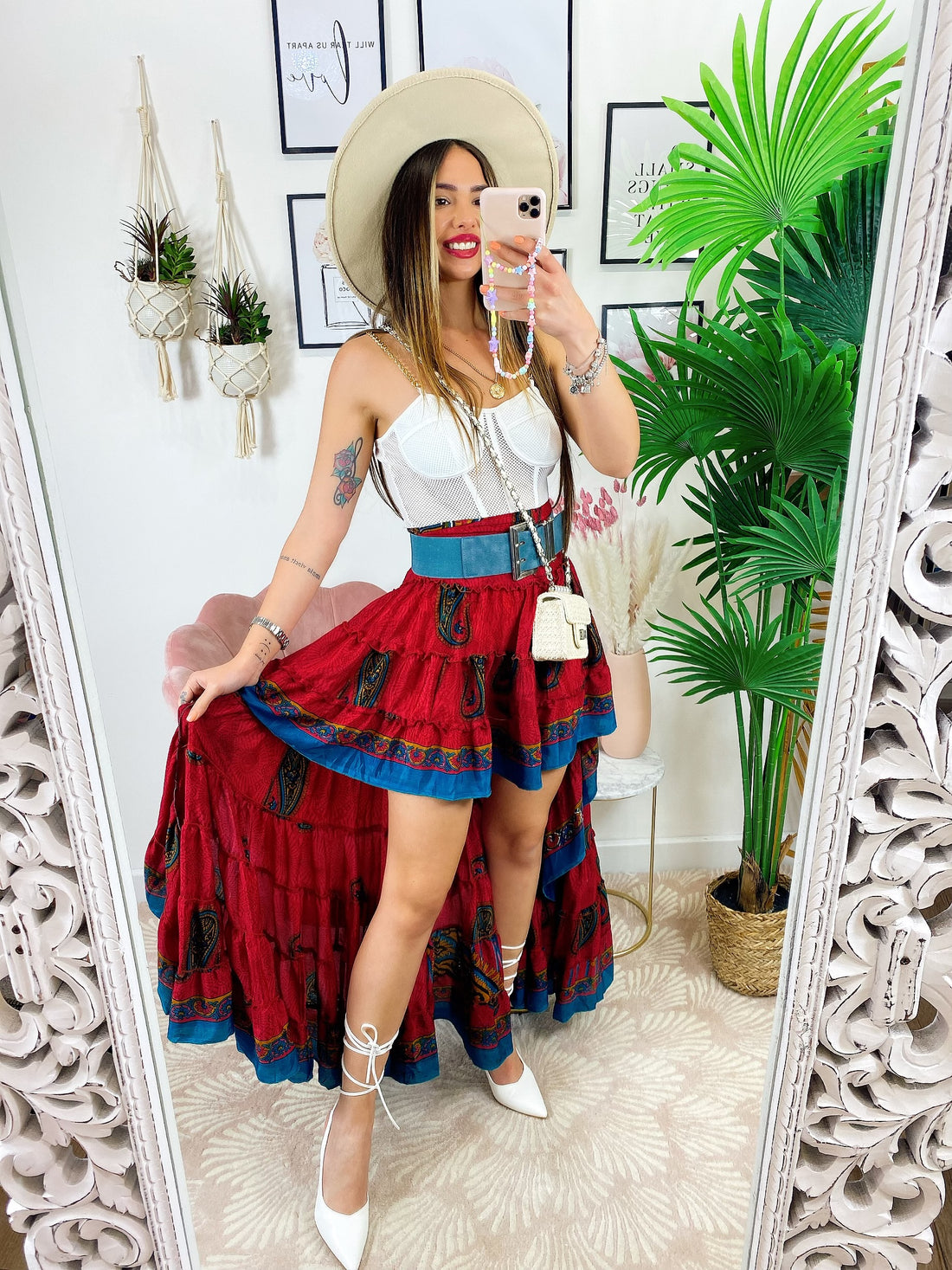 Gonna asimmetrica Rosso blu - R.a. Boutique 