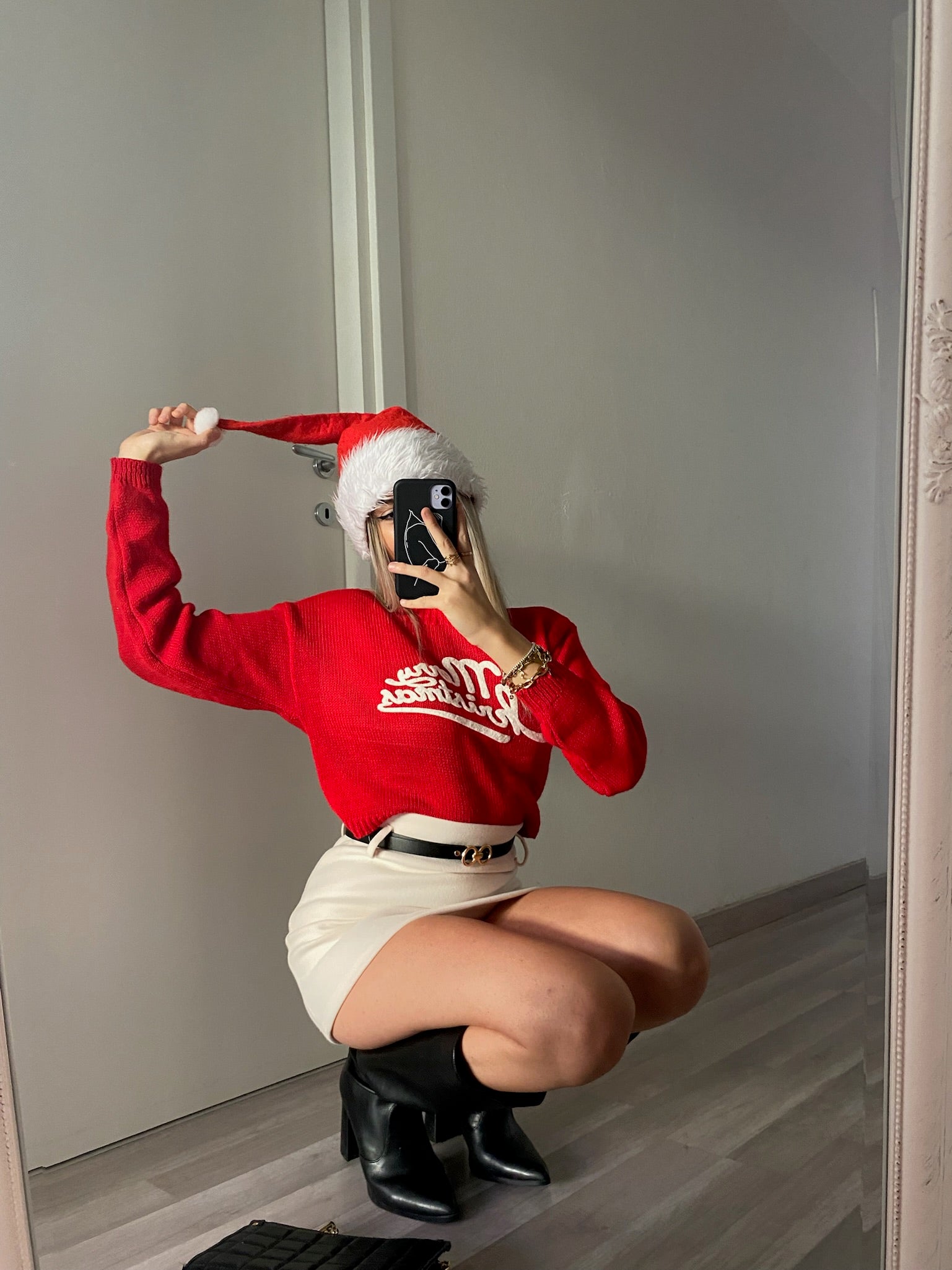 Maglione Merry Christmas rosso - R.a. Boutique 