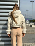 Giaccone beige con pelo - R.a. Boutique 