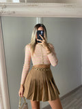 Maglioncino crop a righe nude - R.a. Boutique 