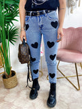 Jeans con cuori grandi - R.a. Boutique 