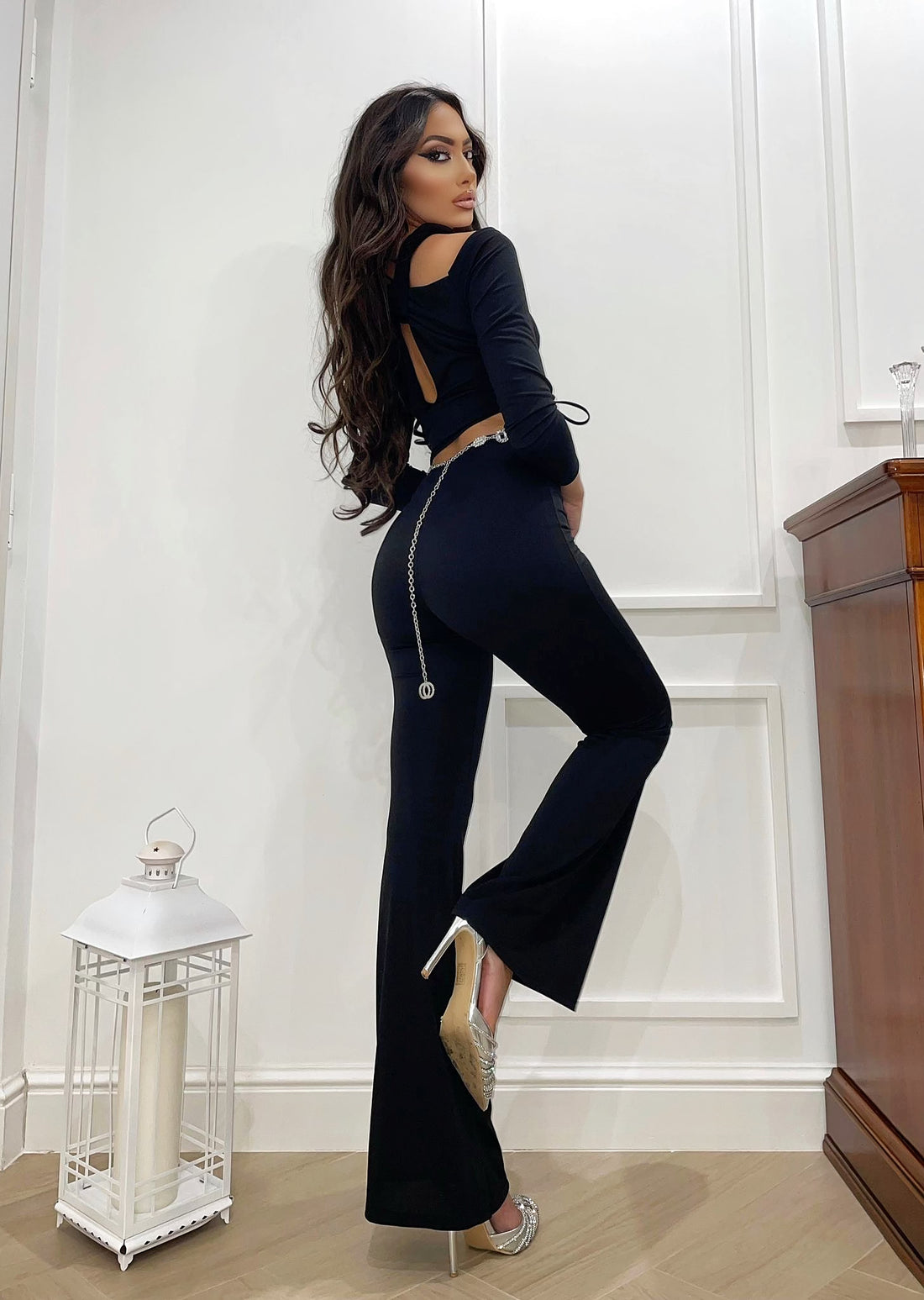 Completo con spacco nero - R.a. Boutique 