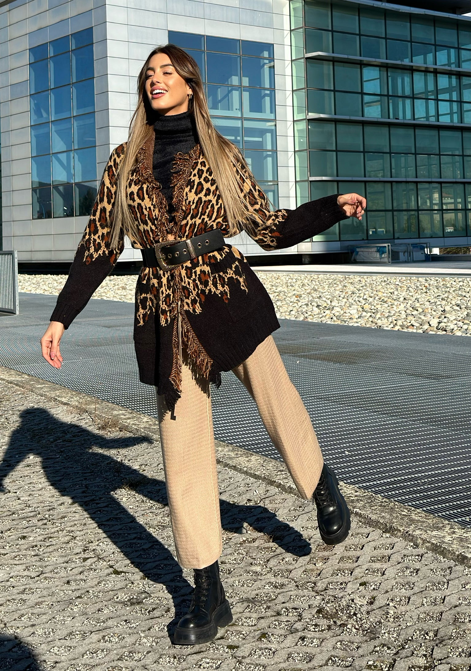 Cardigan animalier - R.a. Boutique 