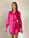 Abito in raso fuxia - R.a. Boutique 