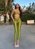 Completo top e pantalone lime - R.a. Boutique 