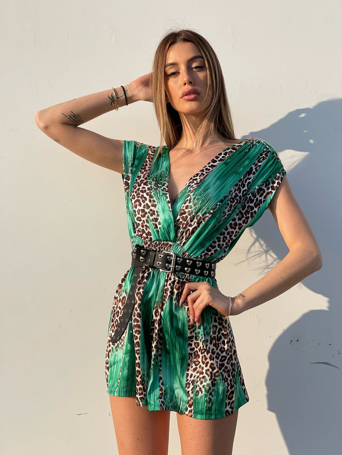 Tutina maculata dettaglio verde - R.a. Boutique 