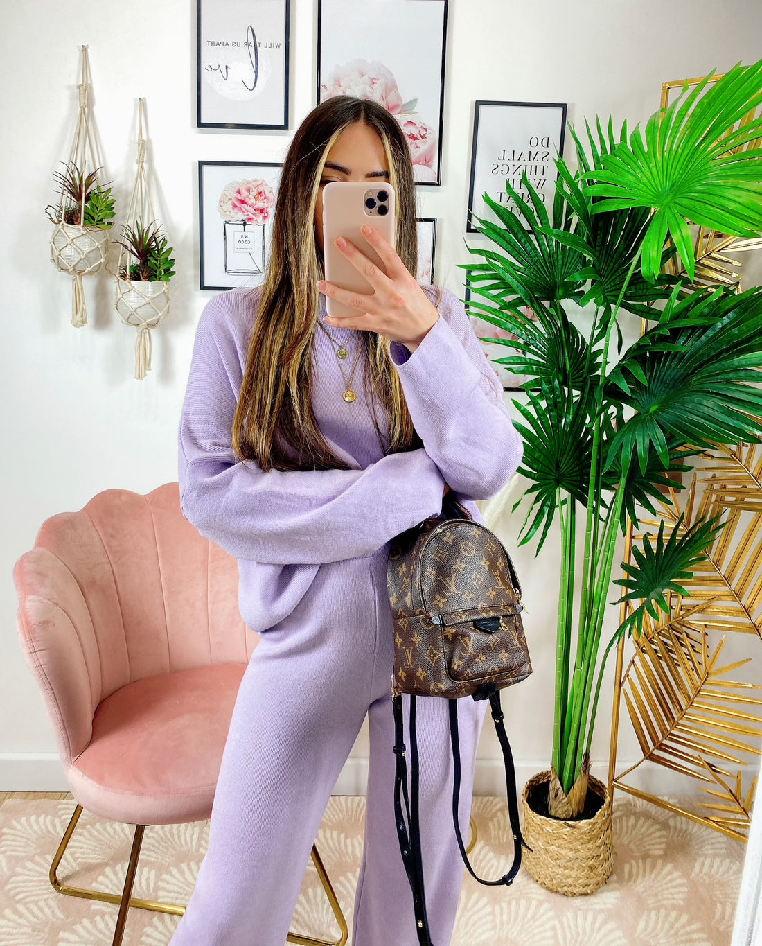 Completo Maglia e pantalone quality lilla - R.a. Boutique 