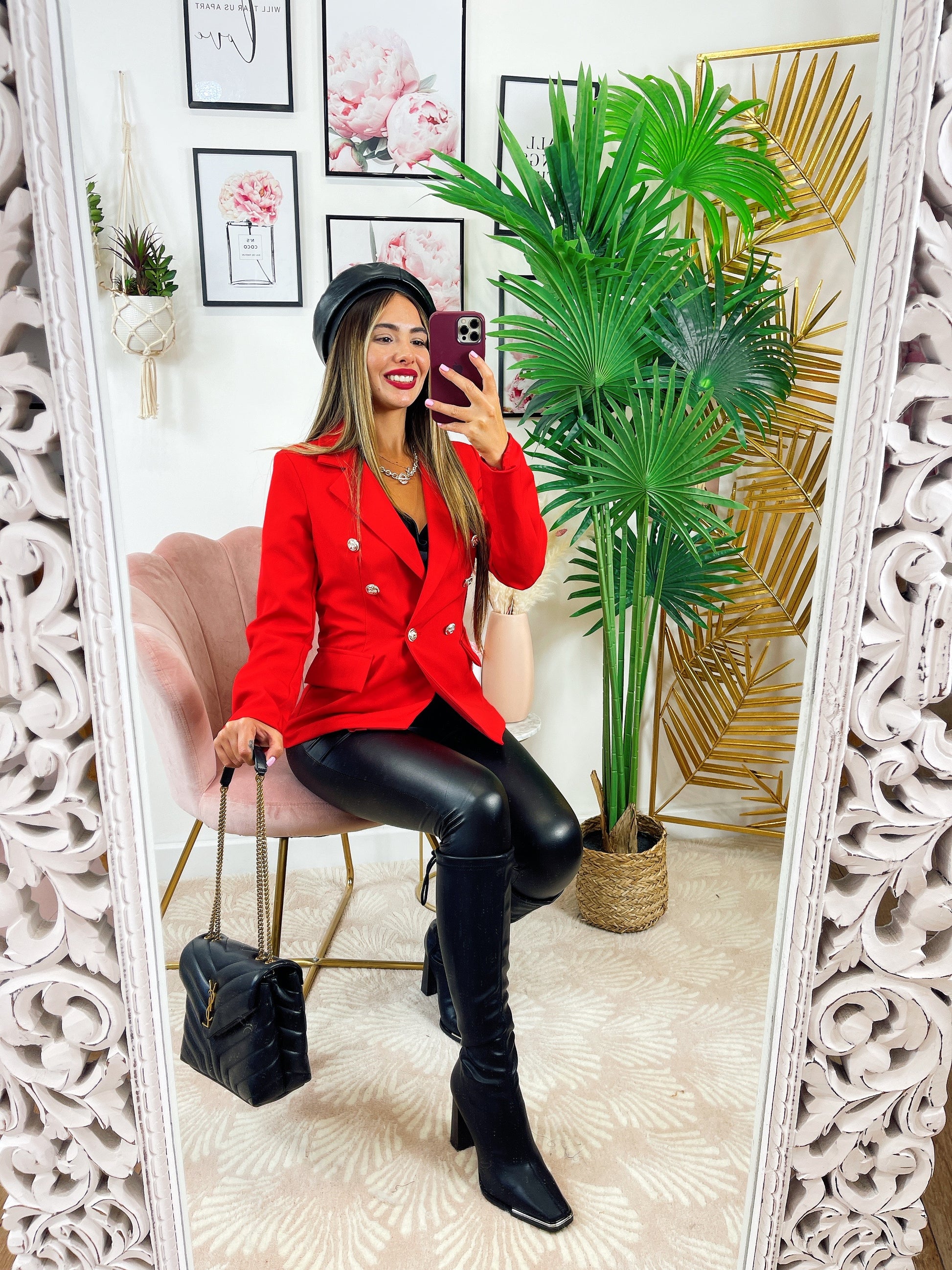 Blazer con bottoni Rosso - R.a. Boutique 