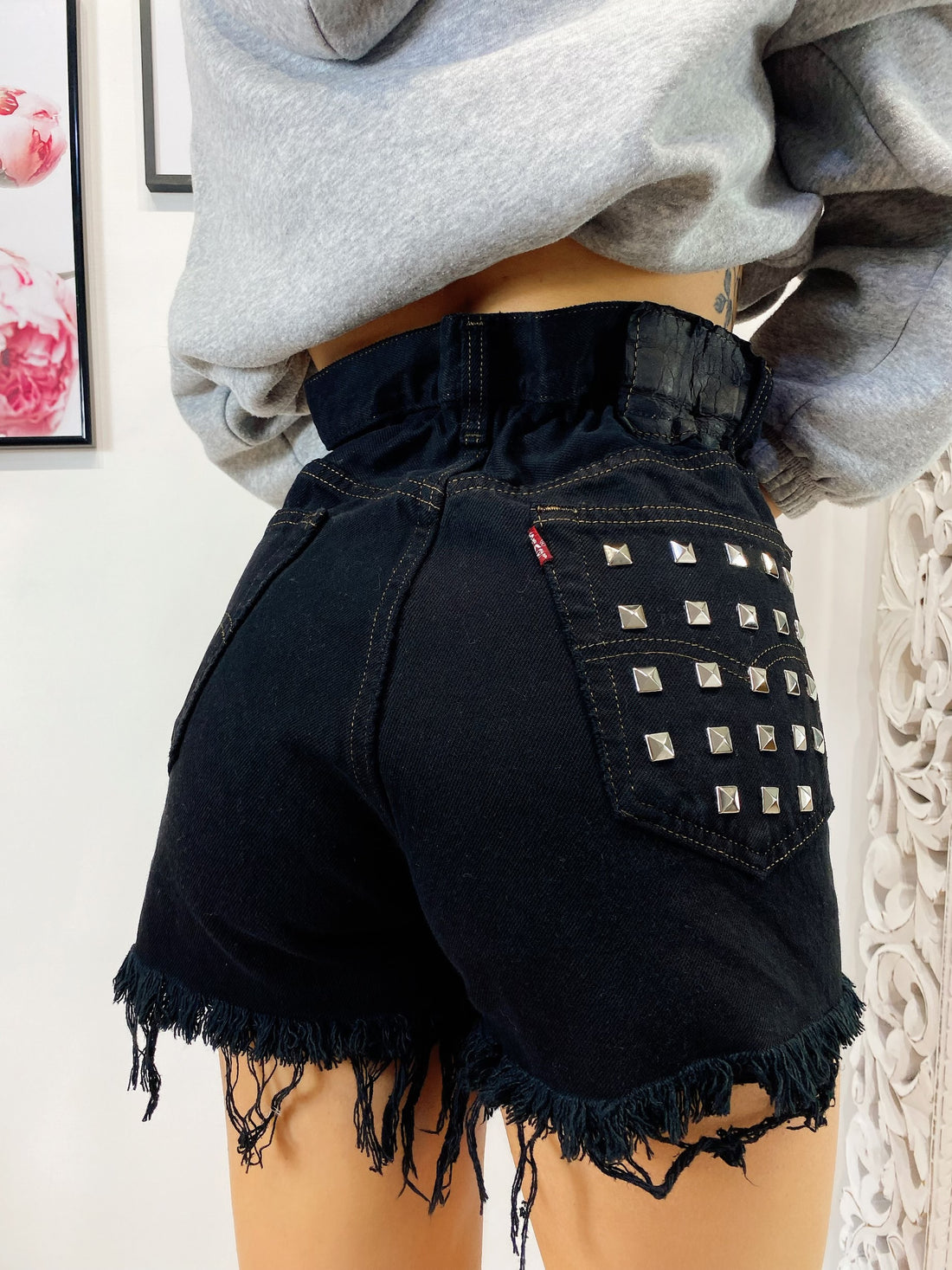 Short Levi’s Vintage con Borchie Nero - R.a. Boutique 