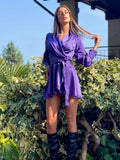 Abito in raso purple - R.a. Boutique 