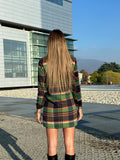 Cappotto check trama verde - R.a. Boutique 