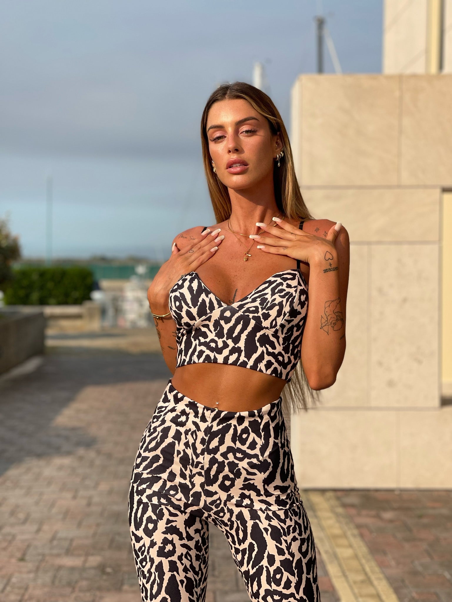 Completo animalier top e pantalone - R.a. Boutique 