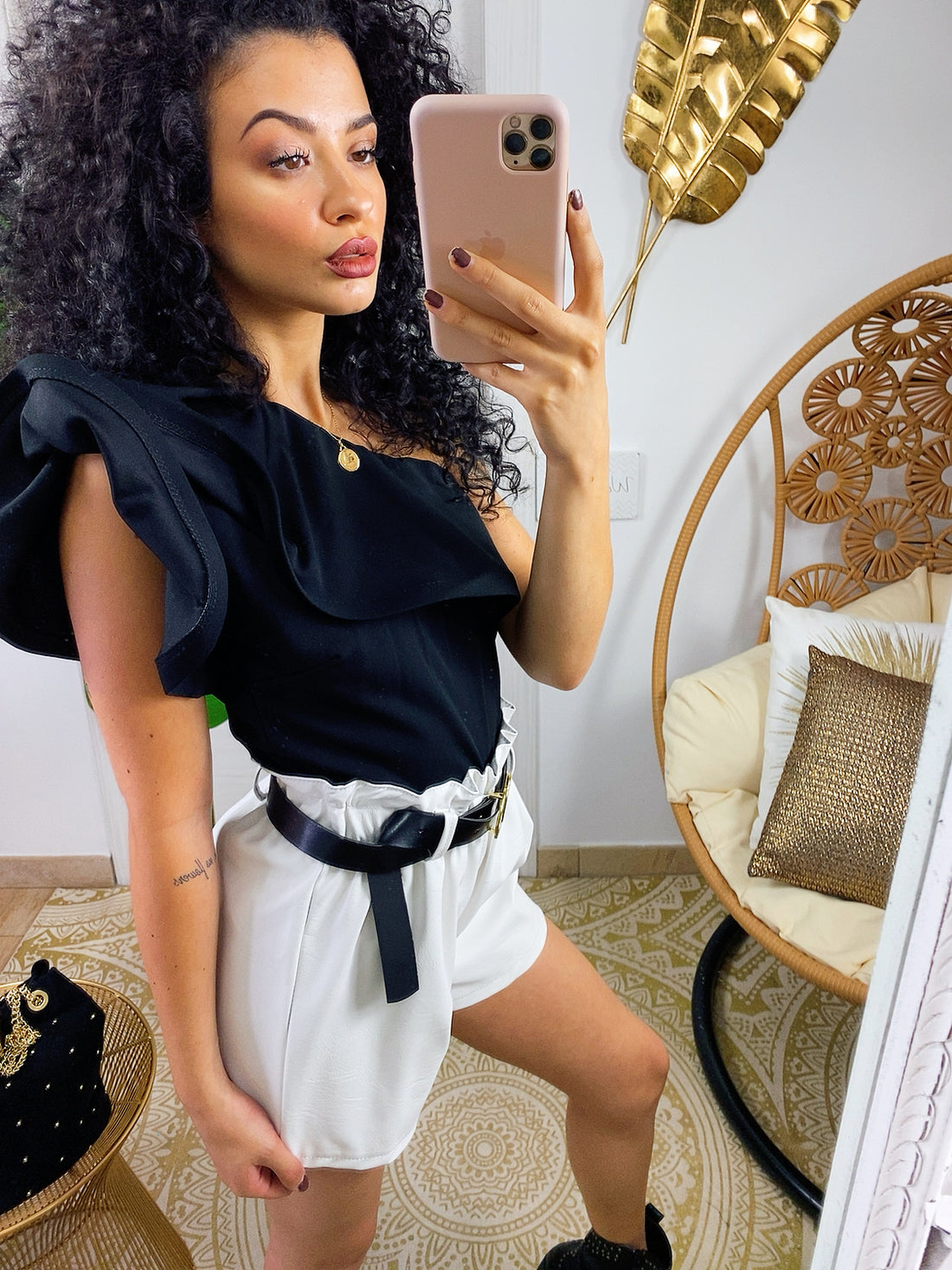 Body monospalla con rouches - R.a. Boutique 