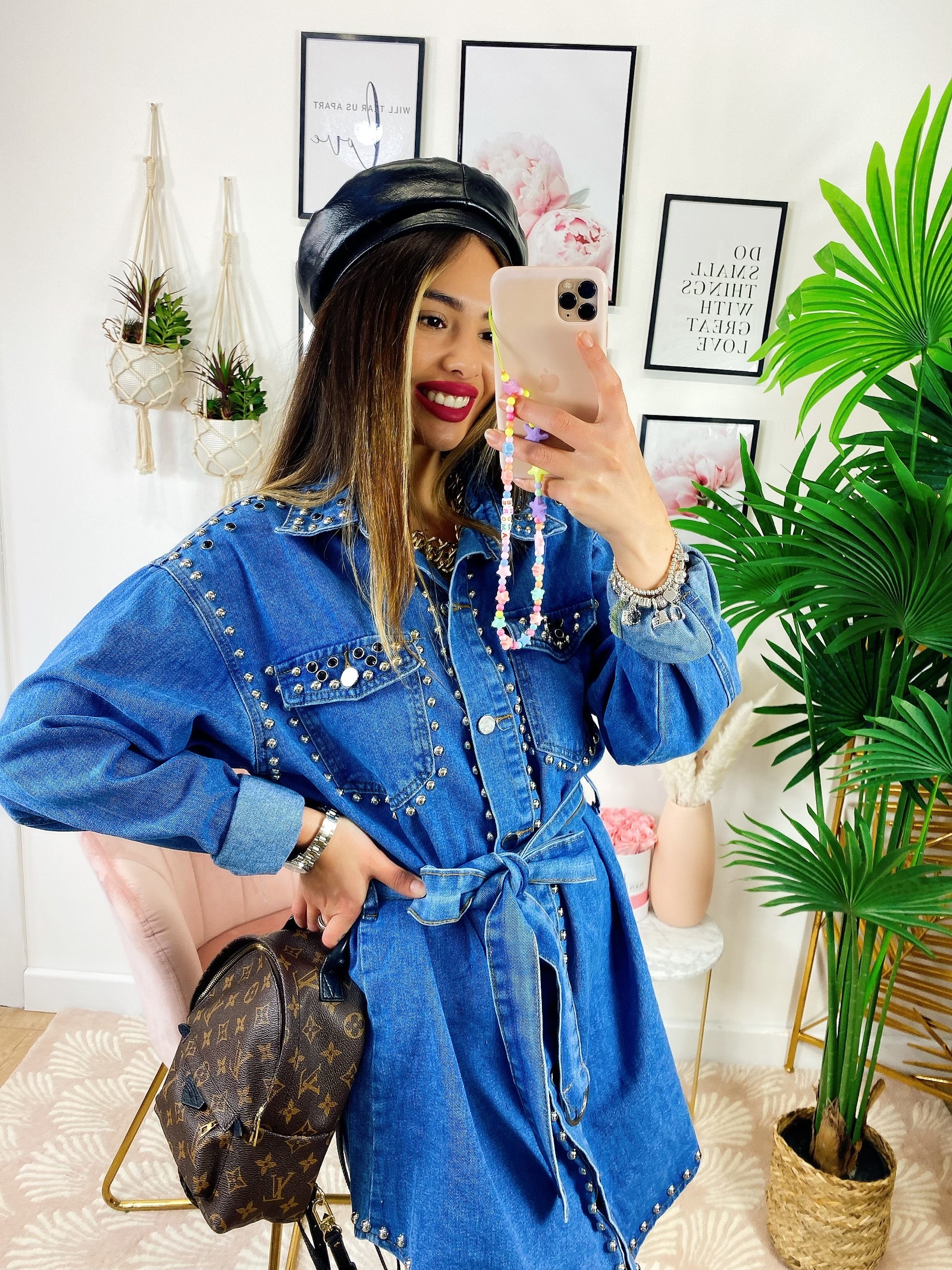 Abito Denim con borchie - R.a. Boutique 