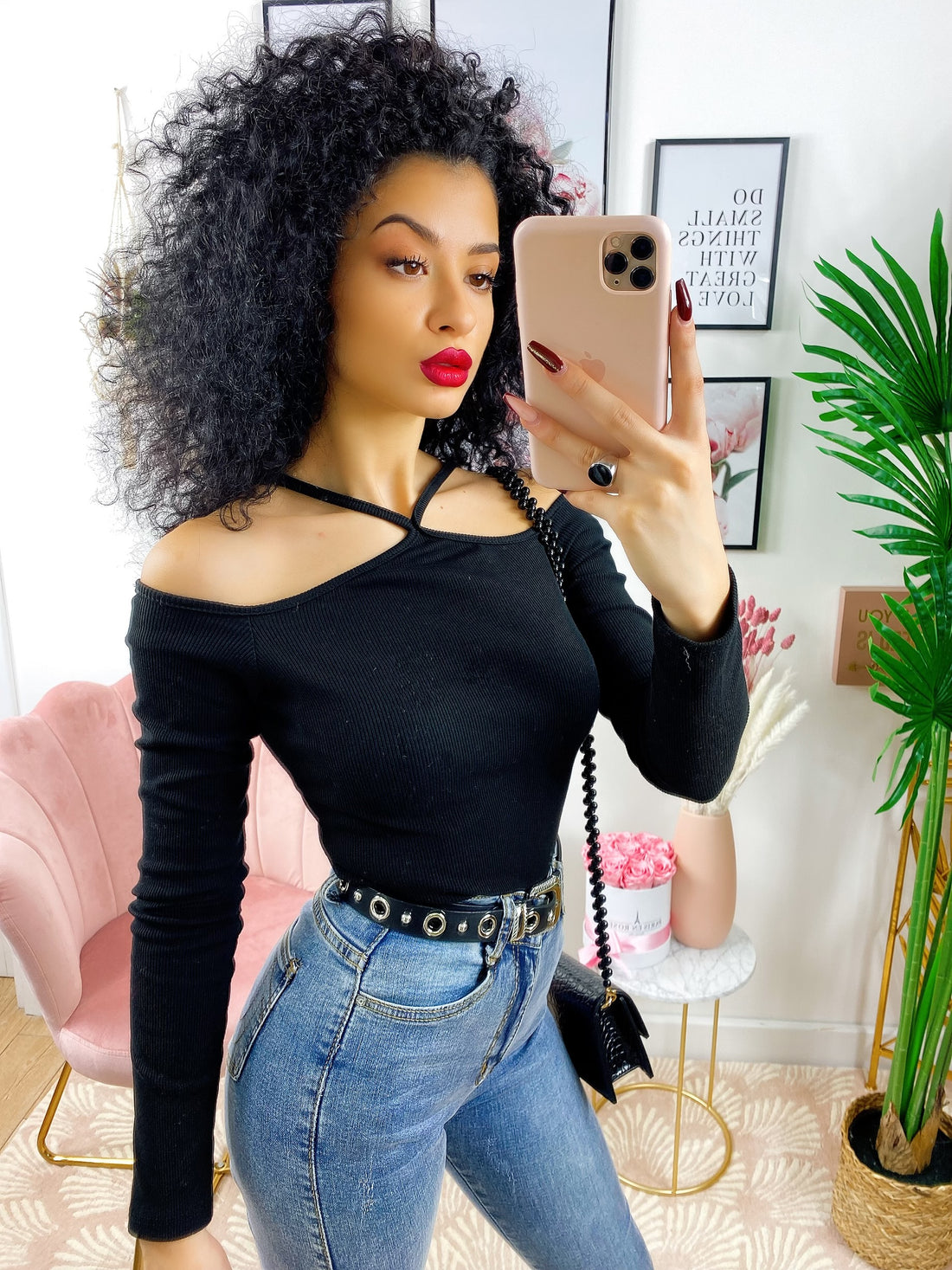 Crop top con incrocio collo - R.a. Boutique 