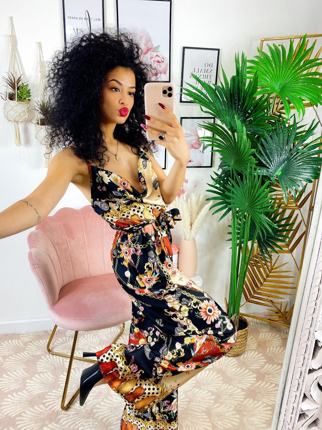 Tuta intera con stampa nera - R.a. Boutique 