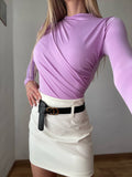 Body Lilac con drappeggio - R.a. Boutique 