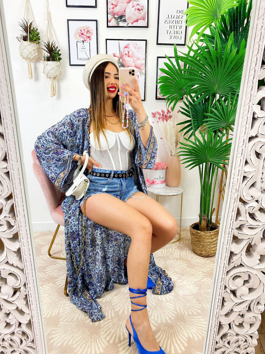 Kimono etnico base lilla - R.a. Boutique 