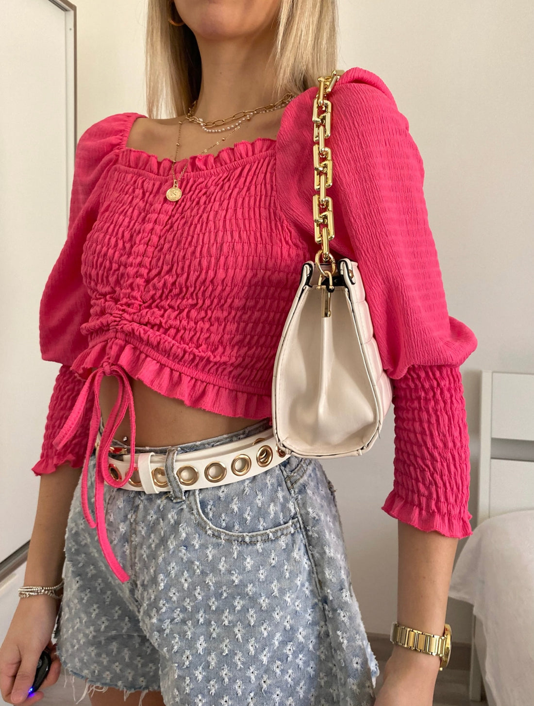 Top arricciato Fuxia - R.a. Boutique 